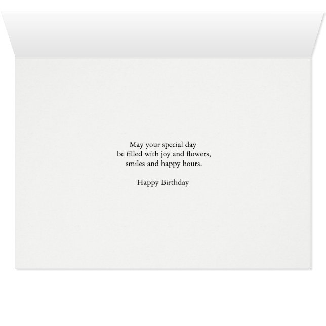 Foster Mother Birthday Pink Flowers Cards (Inside Horizontal (Bottom))