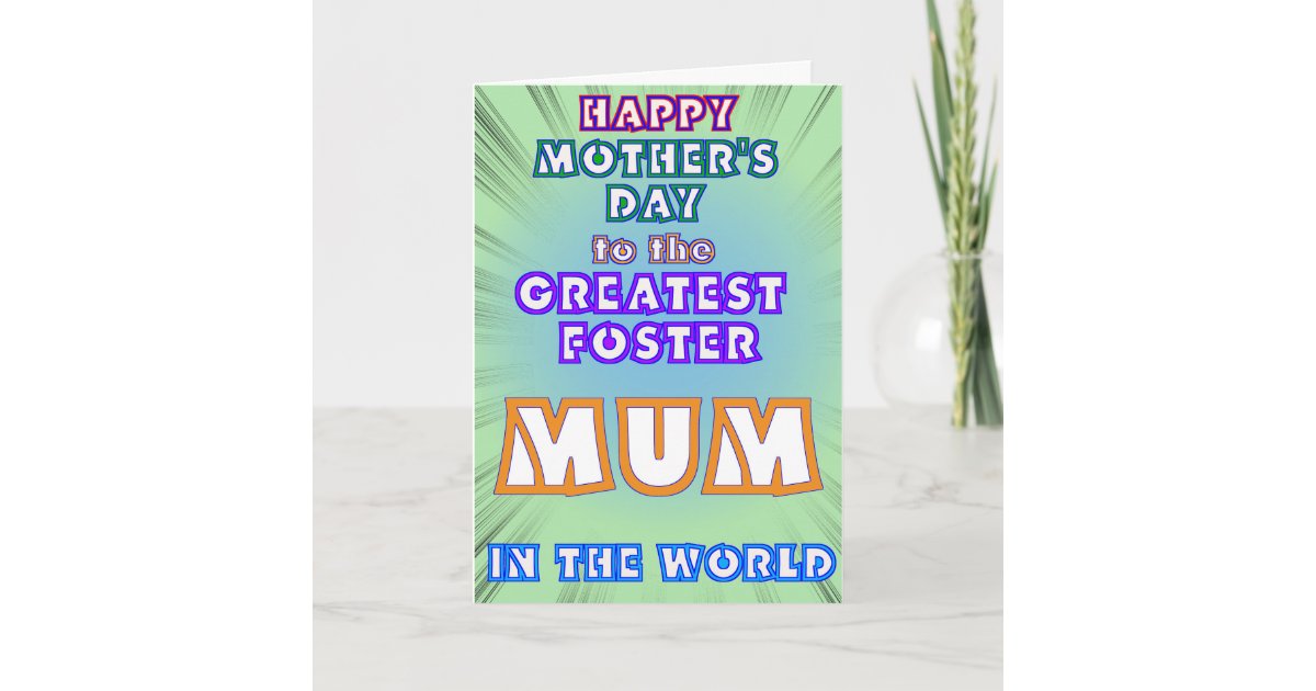 Foster Mum Mothers Day Card