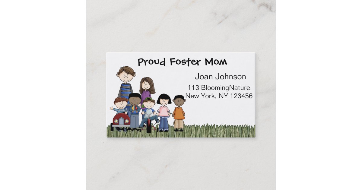 foster parent business cards Zazzle