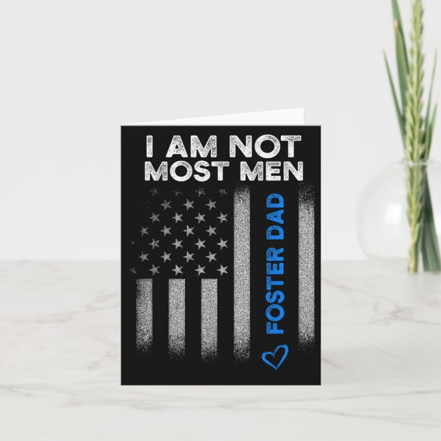 Foster Parent Dad Most Men Foster Care  Card (Front)