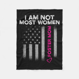 Foster Parent Mom Most Women Foster Care Fleece Blanket