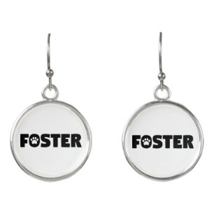 Foster Paw Print Earrings