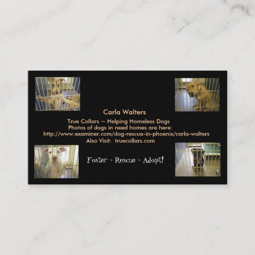 Customizable Foster ~ Rescue ~ Adopt Business Cards
