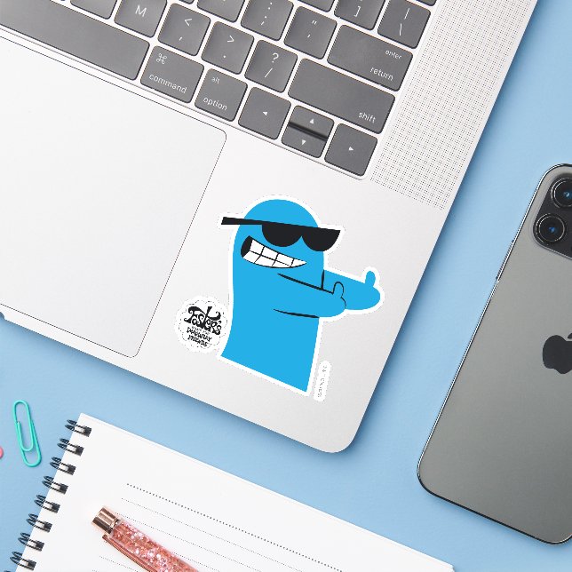 Foster's Home for Imaginary Friends | Cool Bloo Sticker (Laptop w/ iPhone)