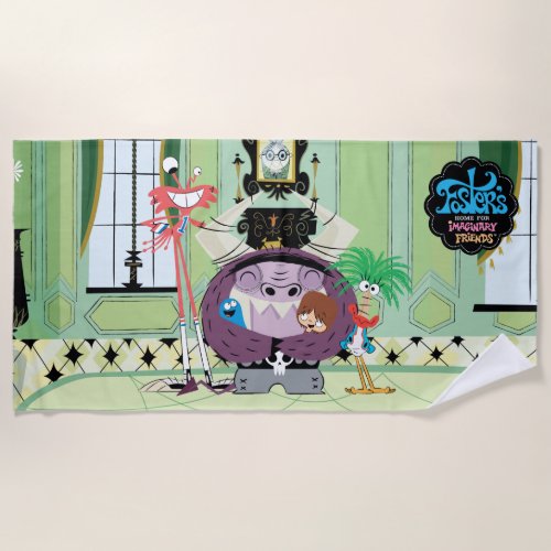Fosters Home for Imaginary Friends  Group Hug Beach Towel