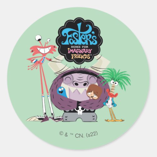 Fosters Home for Imaginary Friends  Group Hug Classic Round Sticker