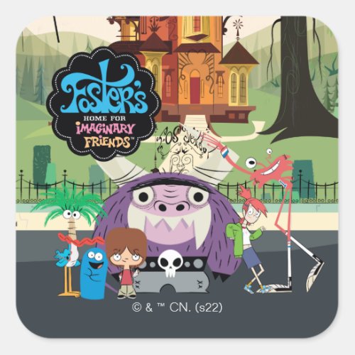 Fosters Home for Imaginary Friends  Hanging Out Square Sticker