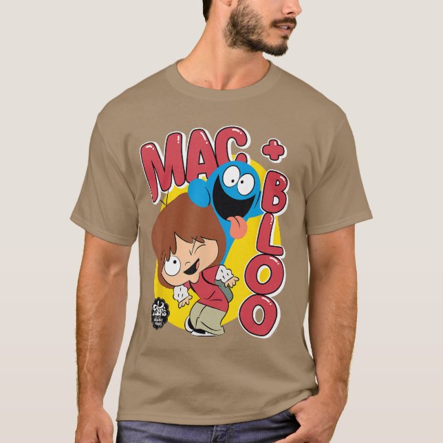 Fosters Home for Imaginary Friends Mac and Bloo Fu T-Shirt (Front)