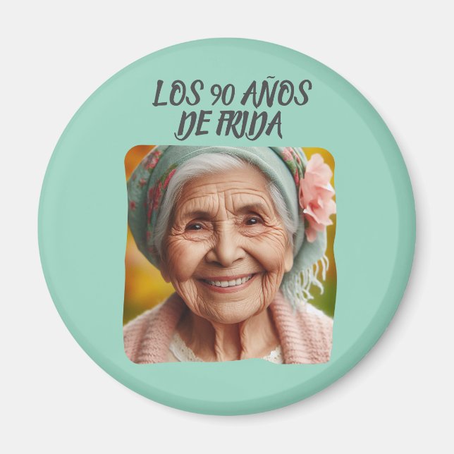 Foto Personalizada Los 90 Años De  Magnet (Front)