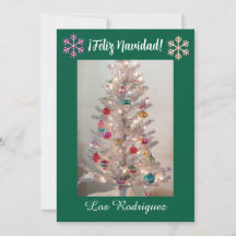 Fotos y Familia en Navidad, Spanish Holiday Card