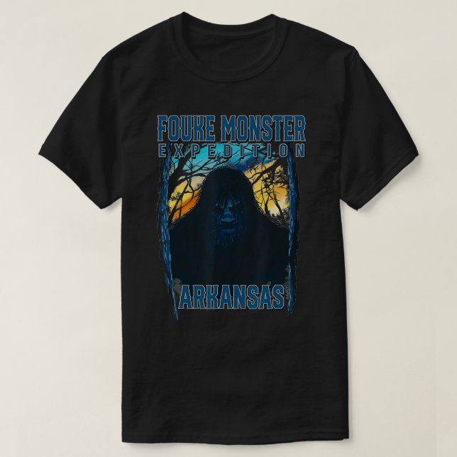 Fouke Monster Expedition Arkansas Boggy Creek Mons T-Shirt (Design Front)