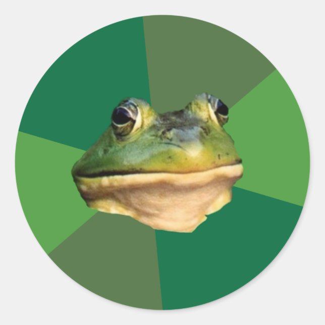 Foul Bachelor Frog Classic Round Sticker (Front)
