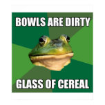 Foul Bachelor Frog Glass of Cereal Poster Foul Bachelor Frog Glass of Cereal Poster