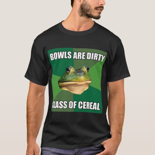 Foul Bachelor Frog Glass of Cereal T_Shirt