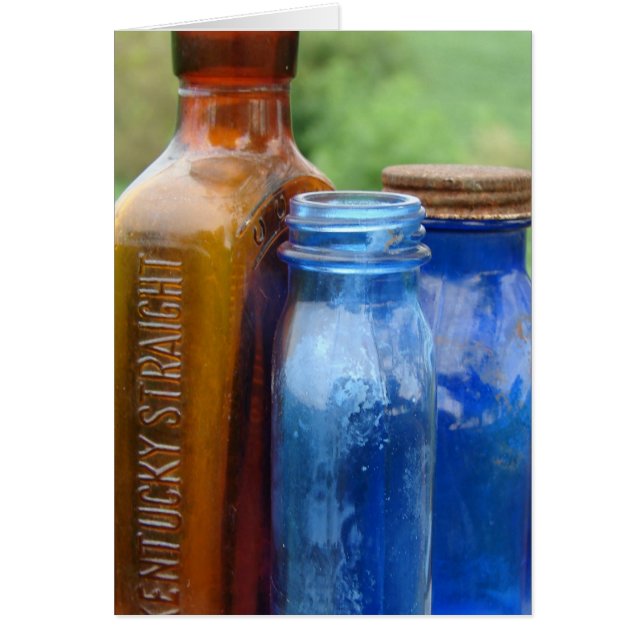 Found Antique Bottles Cards (Front)