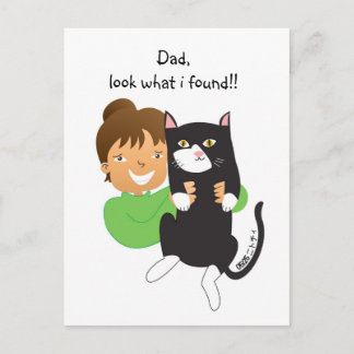 Found Cat Postcard