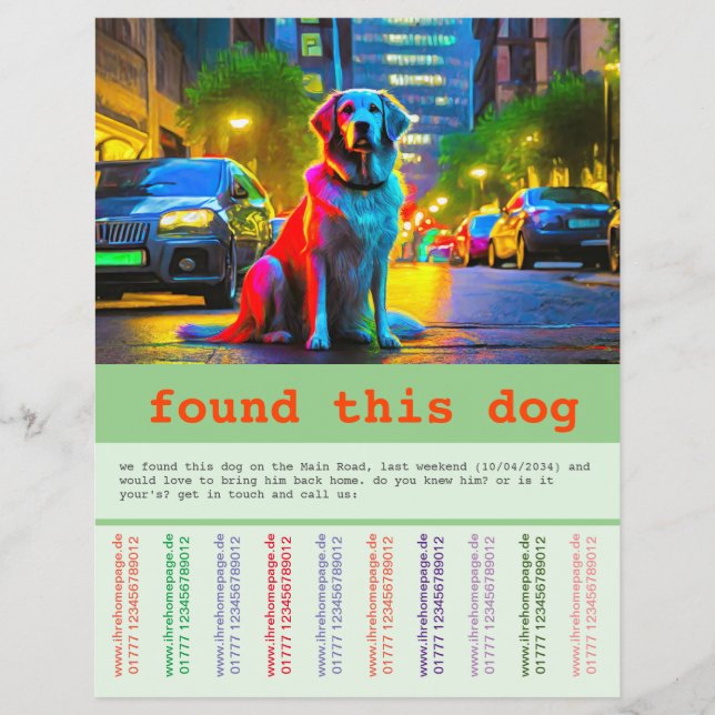 Found Dog  Flyer (Front)