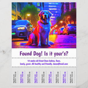 Found Dog Graphic Design Poster  Flyer