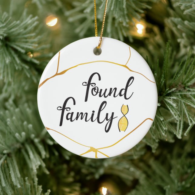 Found Family DNA Tree Ceramic Ornament (Tree)