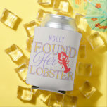 Found Her Lobster – Cute Engagement or Bridal  Can Cooler<br><div class="desc">Celebrate your perfect catch with this sweet and quirky “Found Her Lobster” design—featuring a charming lobster illustration and a playful modern font. Ideal for engagement parties,  bridal showers,  or announcing your forever match with fun,  ocean-inspired flair.</div>