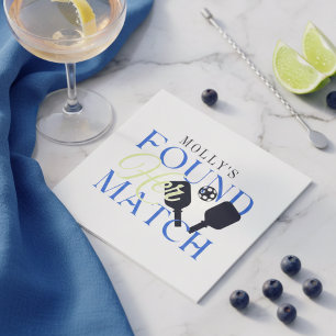 Found Her Match Pickleball Sporty Bachelorette Napkins