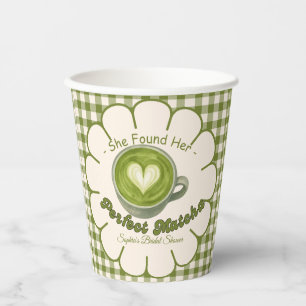 Found Her Perfect Matcha Bridal Shower  Paper Cups