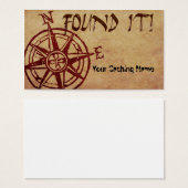 Found it! leave-behind cache card (Front & Back)