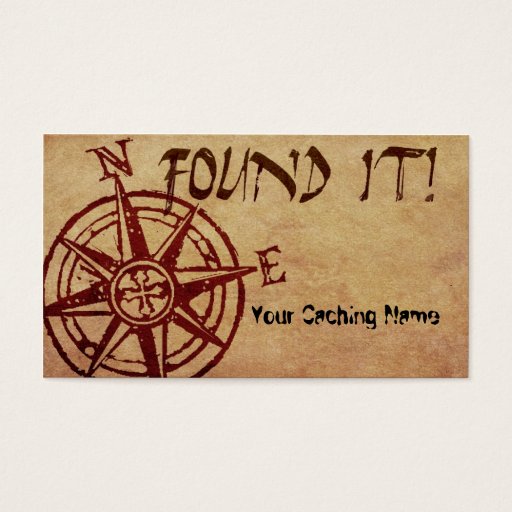 Customizable Found it! leave-behind cache card business card template