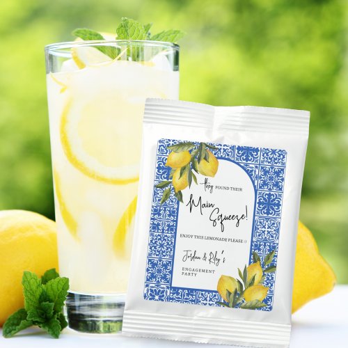 Found Main Squeeze Lemon  Blue Tile Engagement Lemonade Drink Mix