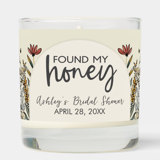 Found My Honey - Boho Flowers Bridal Shower Scented Candle (Right)