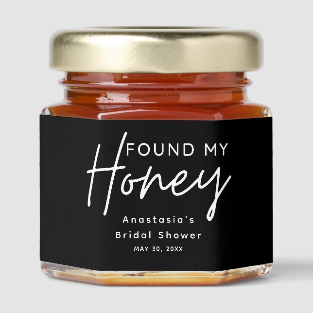 Found My Honey Bridal Shower Honey Jar Favors (Front)