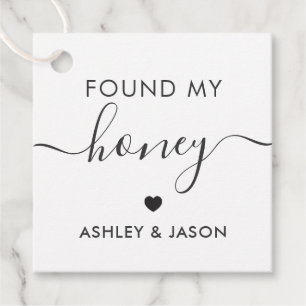 Found My Honey Gift Tag, Wedding Tag, Favor Tags