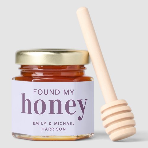 Found My Honey Modern Lavender Wedding Jar Favors