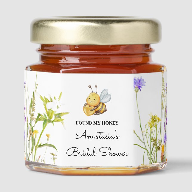 Found My Honey Personalized Bridal Shower Jar Favors (Front)
