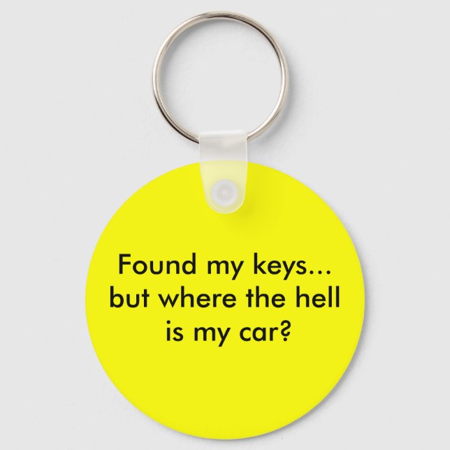 Found my keys...but where the hell is my car? keychain (Front)