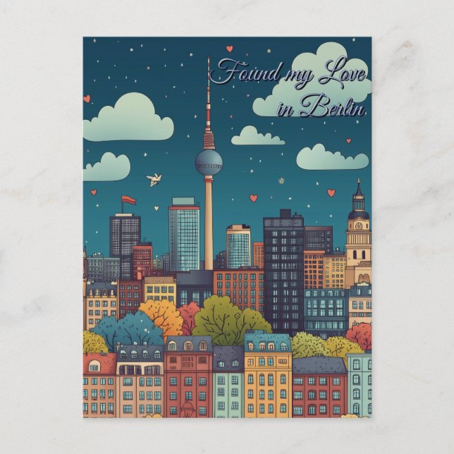 Found my Love in Berlin Valentine's Day Postcard (Front)