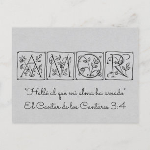 Found One Soul Loves~Save Date~Spanish Announcement Postcard