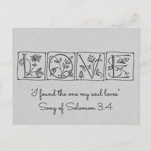 Found One Soul LovesScriptureSave the Date Announcement Postcard