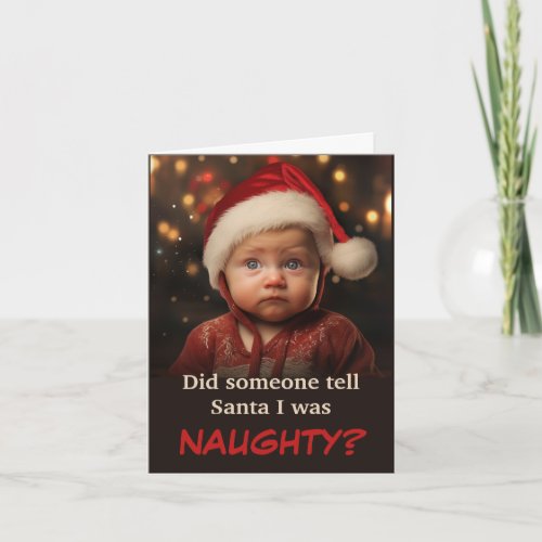 Found Out Naughty or Nice Fun Photo Christmas Card