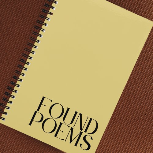 Found Poems Elegant Vintage Aesthetic Journal 