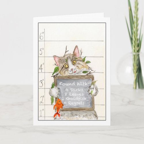 Found Safe Funny Missing Cat Thank You Card