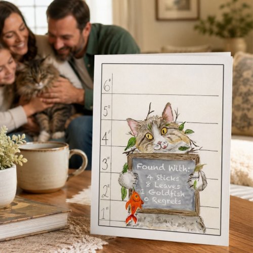 Found Safe Funny Missing Cat Thank You Card