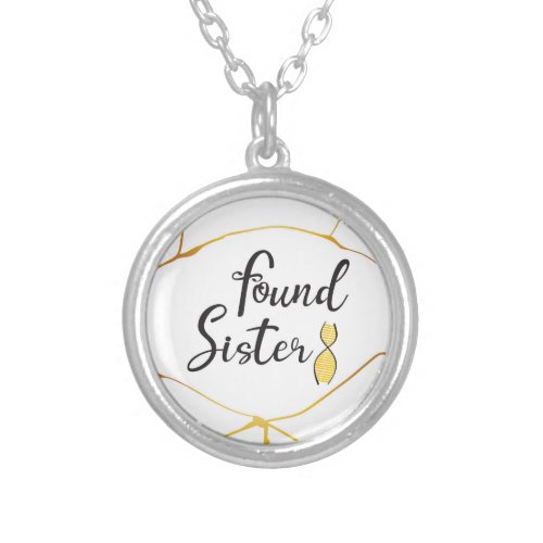 Found Sister DNA Silver Plated Necklace