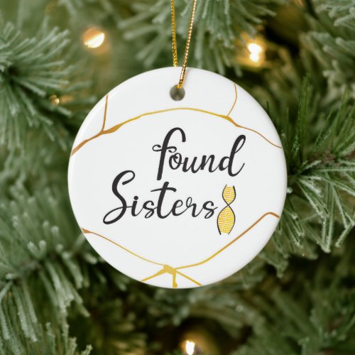 Found Sisters DNA Tree Ceramic Ornament