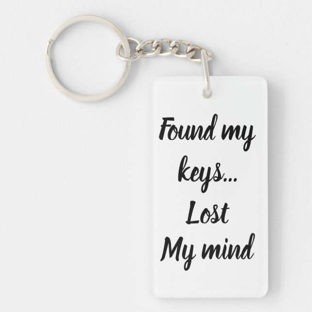 Found the keys, lost my mind keychain (Front)
