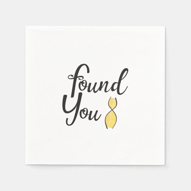 Found You DNA Party Napkins (Front)