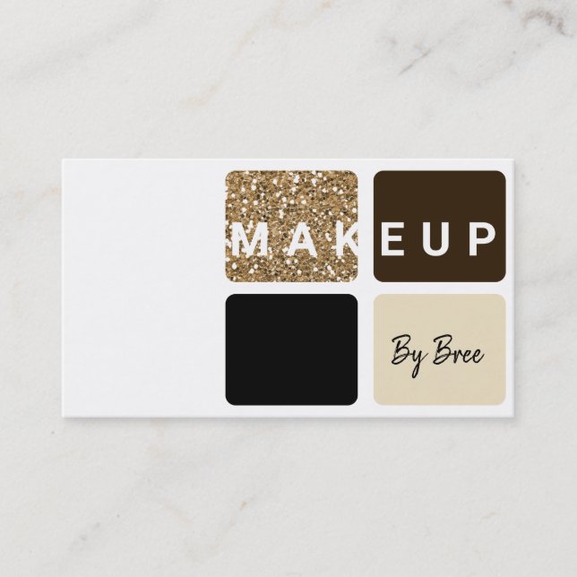 Foundation Eye Shadow Palette Make-Up Artist Business Card (Front)