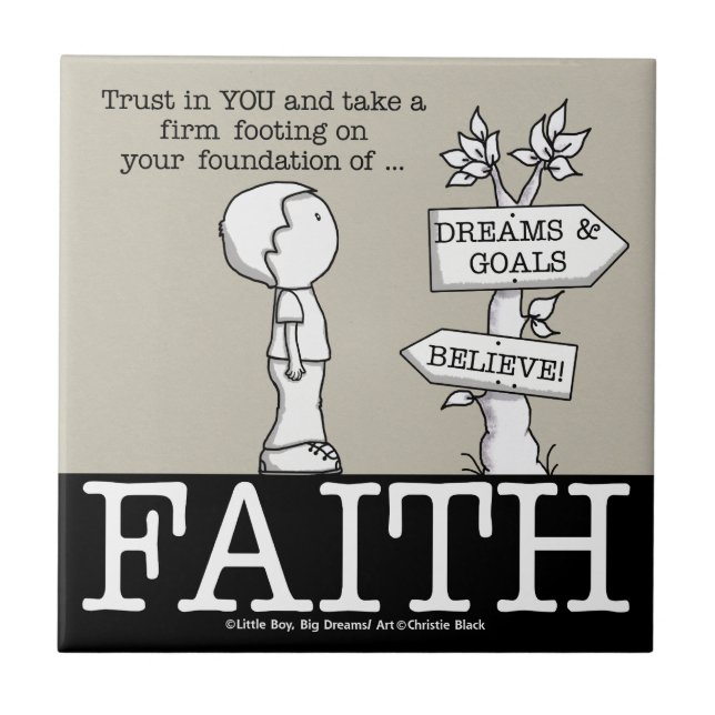 Foundation of Faith Ceramic Tile (Front)