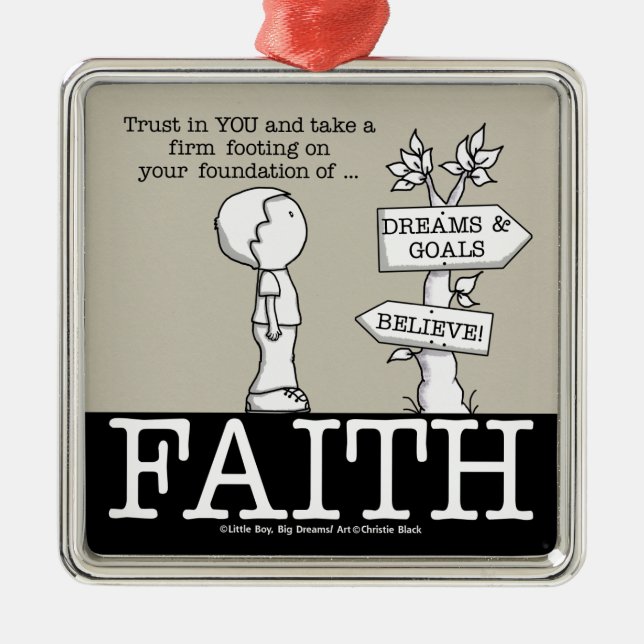 Foundation of Faith Metal Ornament (Front)