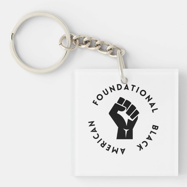 Foundational Black American FBA ADOS black power  Keychain (Front)